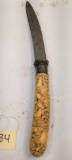 Unmarked Bone Handle Samurai Short Sword