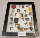 (28) Assorted German WW2 Tinnies In Display