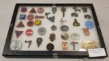 (37) Assorted German WW2 Tinnies In Display