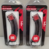 (2) New Ruger Clear Sided BX-25 25rd .22Lr Mags