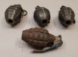 (4) Assorted Inert Grenades