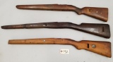 (3) Assorted Military Rifle Stocks