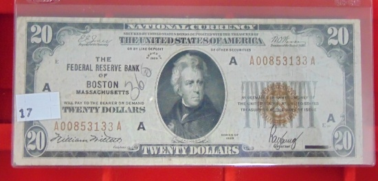 1929 $20. National Currency