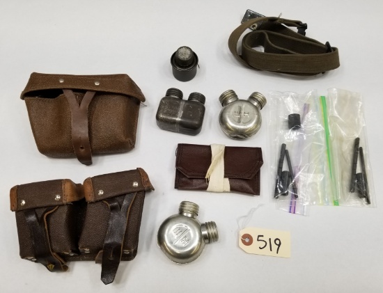 Assorted Soviet Ammo Pouches, Oilers & More