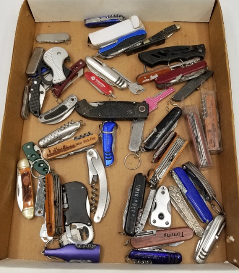 (50) Assorted Used Folding Knives