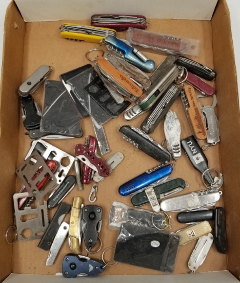 (50) Assorted Used Folding Knives