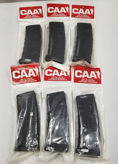(6) New CAA AR-15/M16 .223 30rd Magazines