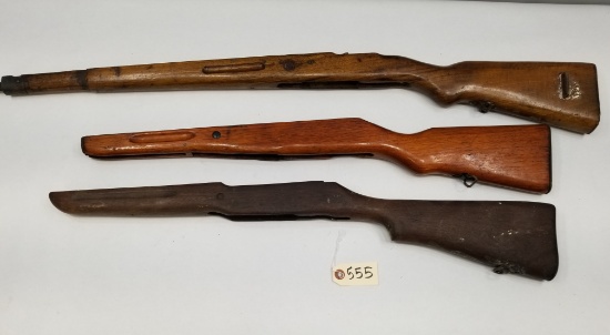(3) Assorted Military Rifle Stocks