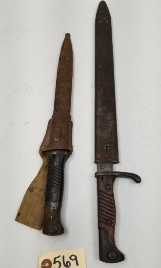 (2) Assorted German Bayonets
