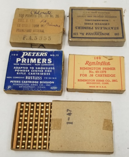 (5) Packs Of Vintage Rifle Primers