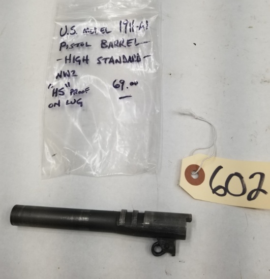 US Model 1911-A1 Hi-Standard WW2 Pistol Barrel