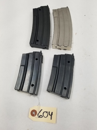 (4) Assorted Steel Ruger Mini-14 Mags