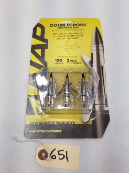 New Doublecross Mechanical 100gr Broadheads