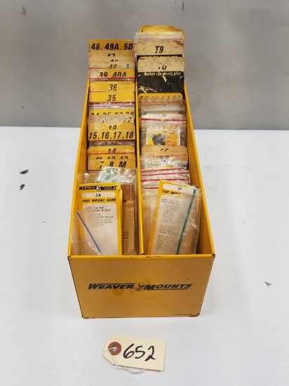 Vintage Weaver Scope Mount Display With Contents
