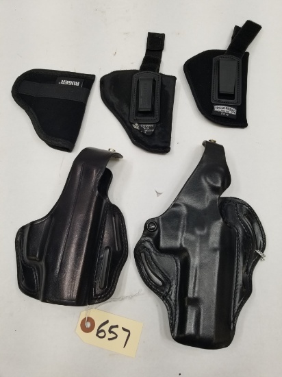 (2) Leather & (3) Neoprene Holsters