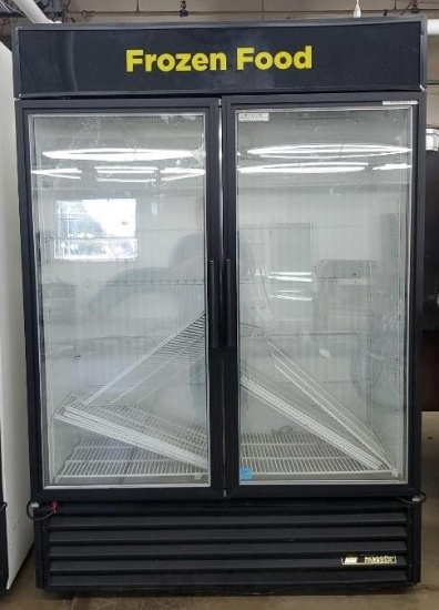 True Double Glass Door Display Freezer