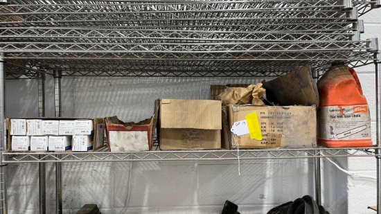 Contents Of Shelf - Misc Electrical & Bar Oil