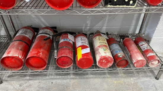 Contents Of Shelf - Fire Extinguishers