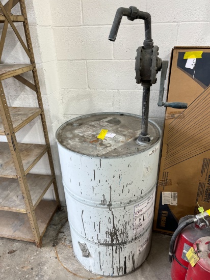 Drum (1/2 Full Paint Thinner) And Pump