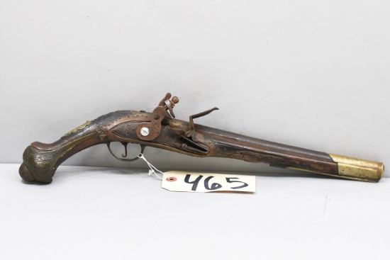 Antique Ottoman  Approx. .60 Cal Flintlock Pistol