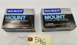 (2) New Weaver Scope Ring Sets