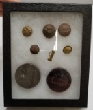 Antique Percussion Cap Tins & Military Buttons