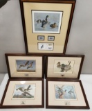 (5) Assorted Signed Waterfowl Prints