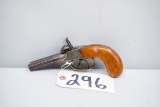Antique SXS Percussion Double Barrel Pistol