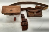 (3Pcs.) Leather Ammo Pouches, Sheath