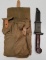 AK-47 Wire Cutter Bayonet & Canvas Pouch W/Oiler