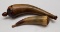 (2) Early Antique Powder Horns