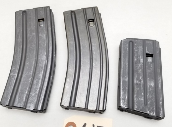 (3) Colt Factory AR-15 Steel Rifle Mags