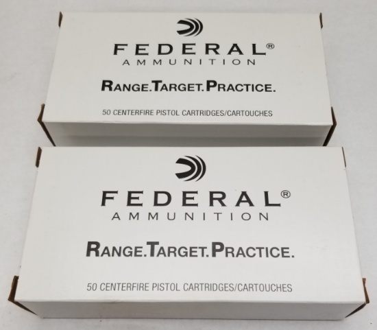 100rds Federal .45Auto 230GR FMJ Ammo