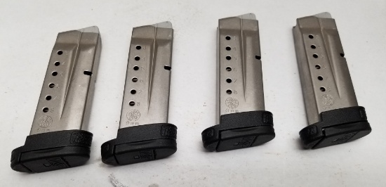 (4) Smith & Wesson M&P Shield 9mm 8rd Mags