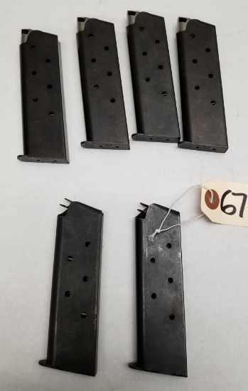 (6) Full size 1911 7rd .45ACP Pistol Mags