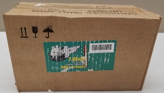 500rds Brown Bear 7.62x39mm 123GR FMJ Ammo