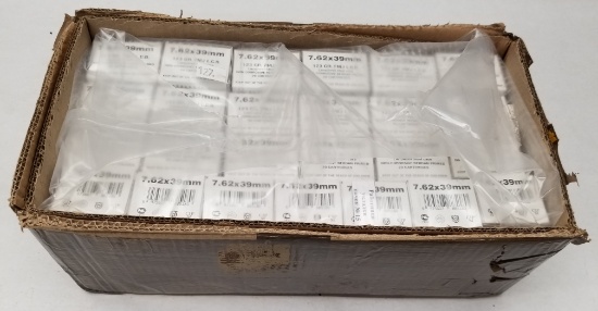1000rds 7.62x39mm 123GR FMJ L.C.B. Ammo