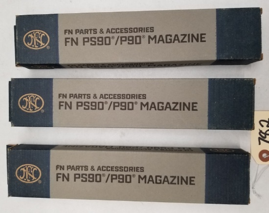 (3) New FN PS90 5.7x28mm 50rd magazines