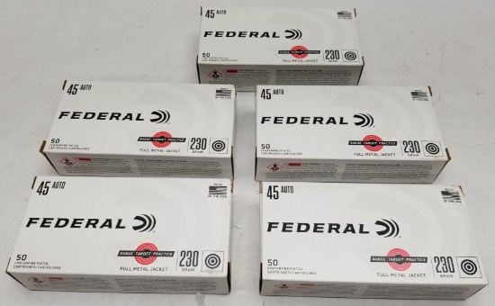 250rds Federal .45Auto 230GR FMJ