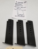(3) Factory Original NOS Walther P38 Pistol Mags