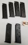 (6) Full size 1911 7rd .45ACP Pistol Mags