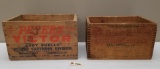 Vintage Peters & Remington Wooden Ammo Crates