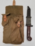 AK-47 Wire Cutter Bayonet & Canvas Pouch W/Oiler