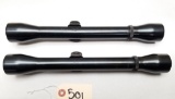 (2) Vintage Weaver K4-C3 Rifle Scopes