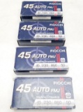 200rds Fiocchi .45Auto 230Gr FMJ Ammo