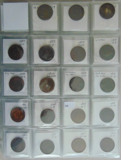 Variety: 19 Large Cents. 8 Copper Nickel Cents.