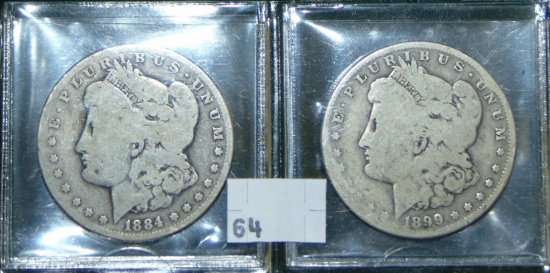 1884, 1899 Morgan Dollars G, G.