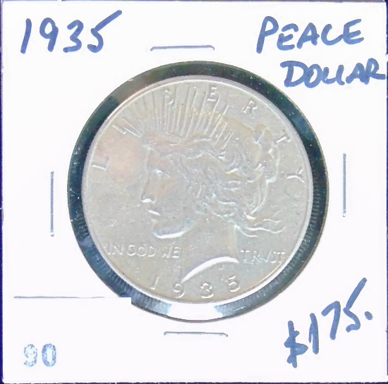 1935 Peace Dollar F-VF.