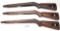 (3) Used M1 Carbine Wood Rifle Stocks