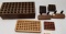 (7) Assorted Vintage Wooden Cartridge Blocks